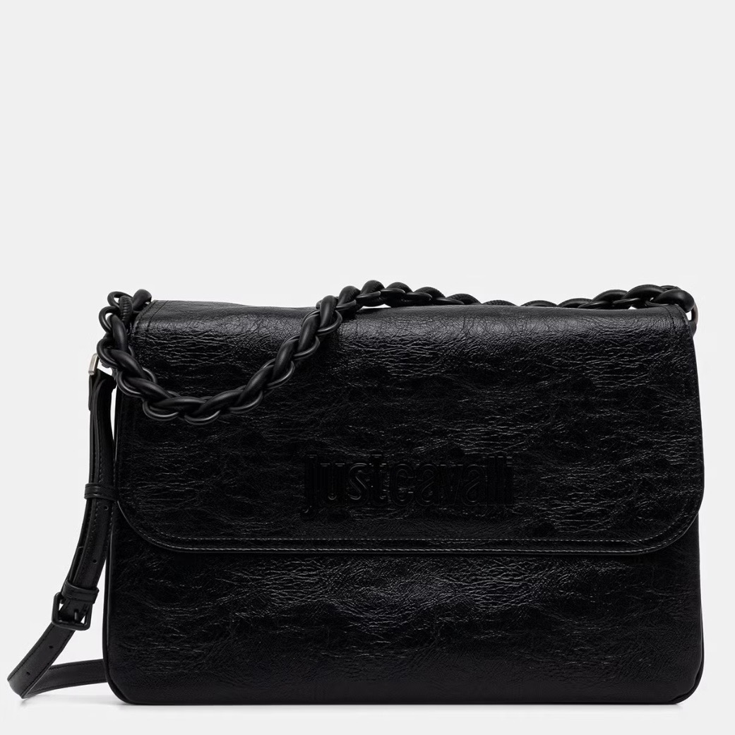 JUST CAVALLI SHINY LARGE SHOULDERBAG
