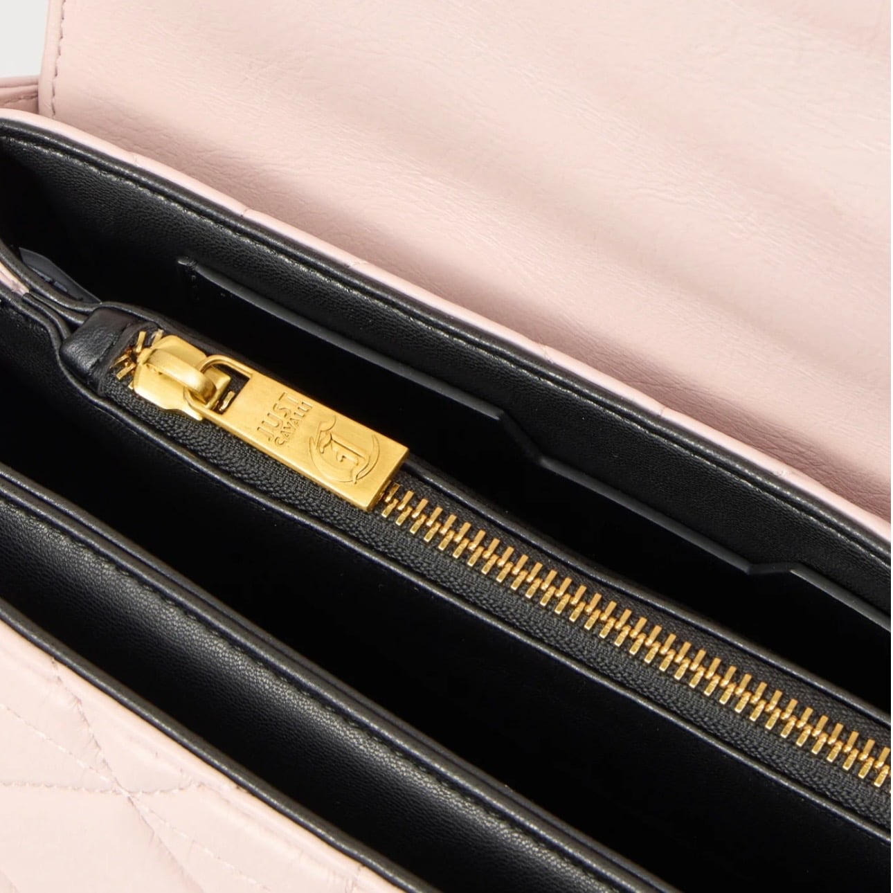JUST CAVALLI DIAMOND QUILT OVAL BAG - BEIGE - Image 5