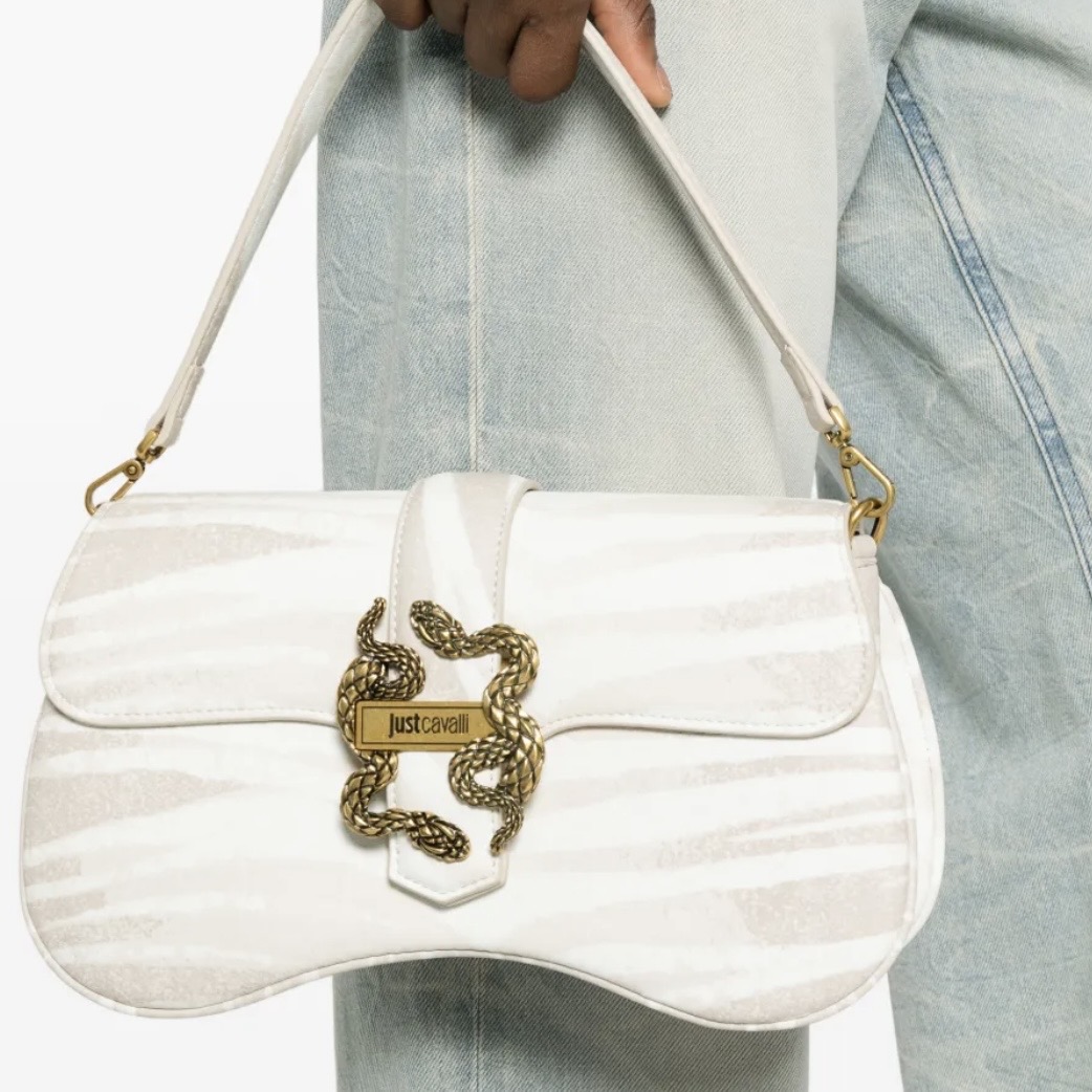 JUST CAVALLI OVAL ZEBRA PRINT BAG - Image 2