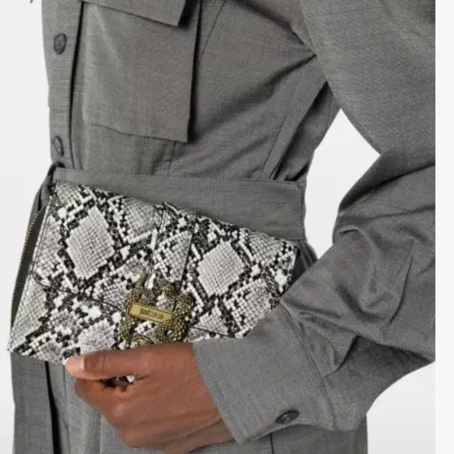 JUST CAVALLI SMALL SNAKE POUCH