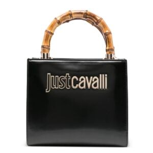 JUST CAVALLI SQUARE WOODEN HANDLE SMALL - BLACK