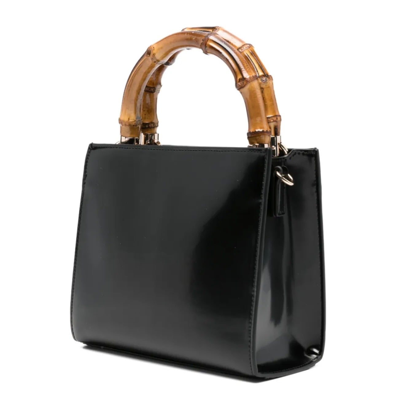 JUST CAVALLI SQUARE WOODEN HANDLE SMALL - BLACK - Image 5