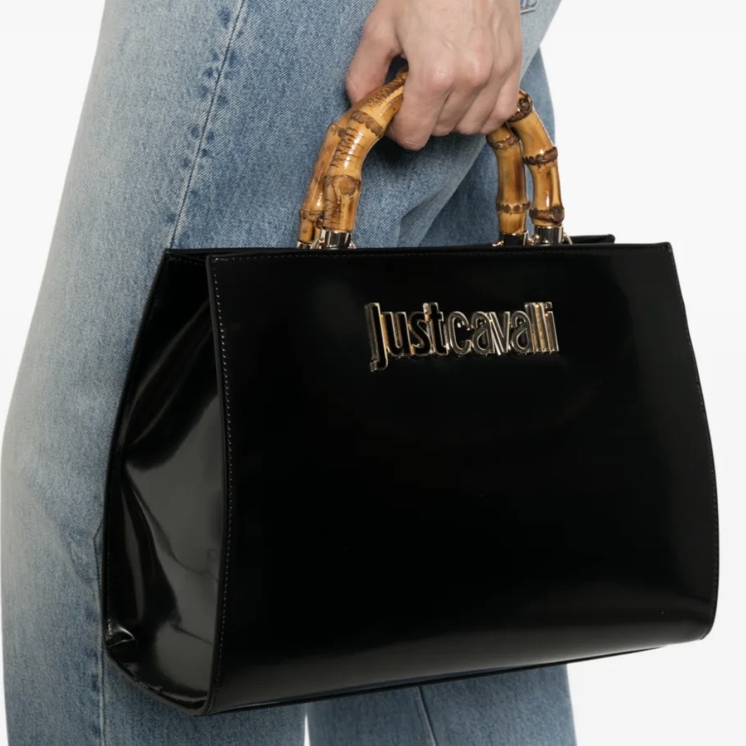 JUST CAVALLI LARGE SHOPPER WOODEN HANDLE - Image 2
