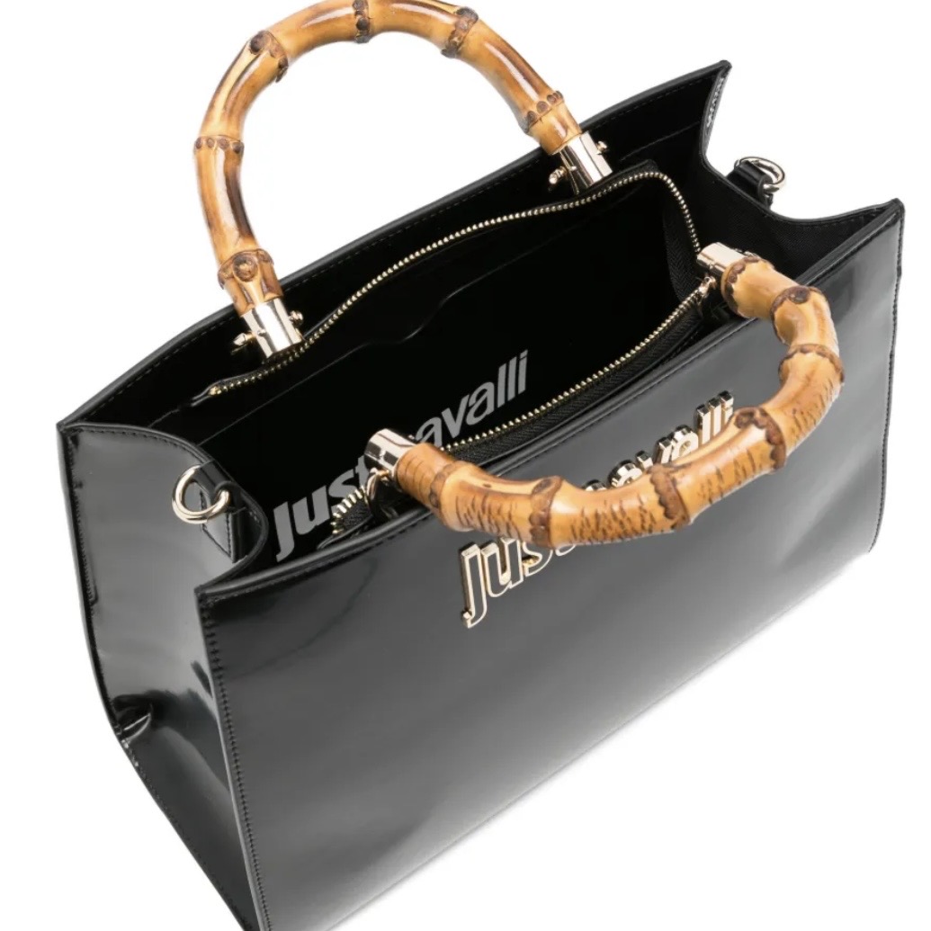 JUST CAVALLI LARGE SHOPPER WOODEN HANDLE - Image 4