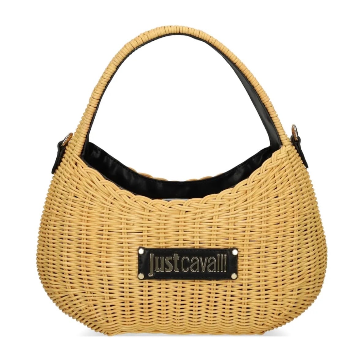 JUST CAVALLI OVAL STRAW BAG