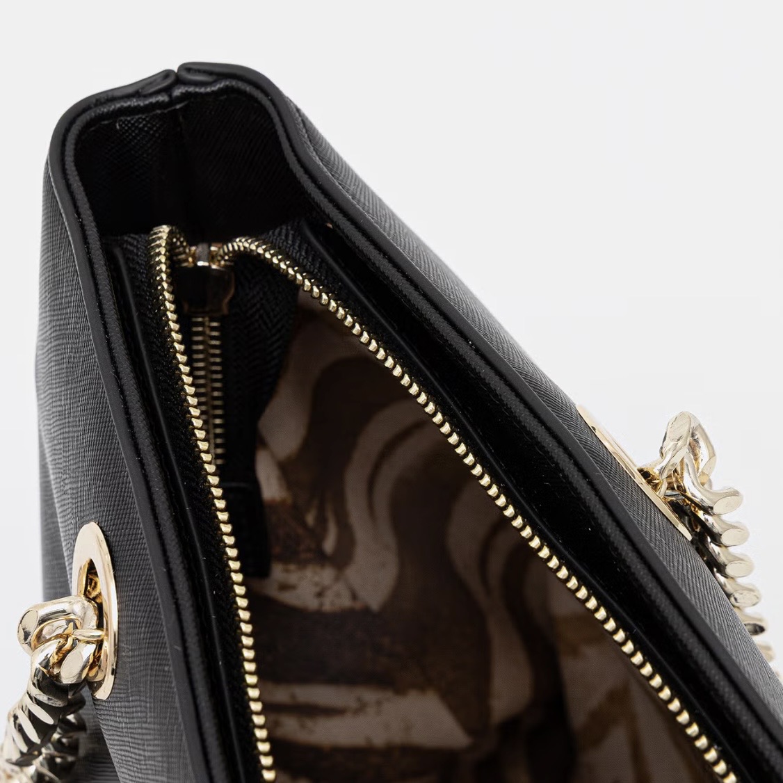 JUST CAVALLI LARGE SAFFIANO SHOPPER - BLACK - Image 3