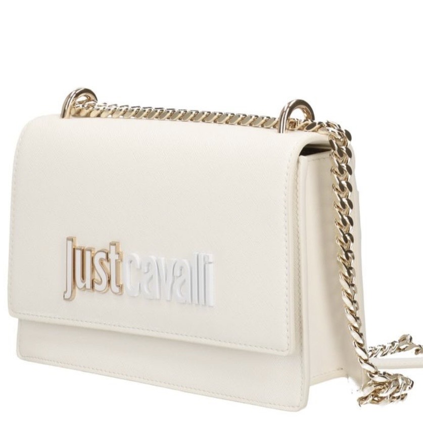JUST CAVALLI SAFFIANO MEDIUM HANDBAG - WHITE - Image 2