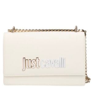 JUST CAVALLI SAFFIANO MEDIUM HANDBAG - WHITE