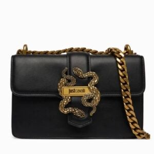 JUST CAVALLI BLOCK SNAKE SHOULDER BAG
