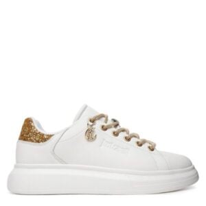 JUST CAVALLI GOLD GLITTER SNEAKERS