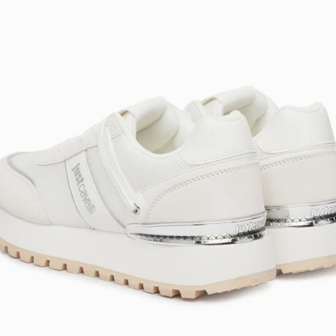 JUST CAVALLI ELEVATED SNEAKERS - WHITE - Image 4