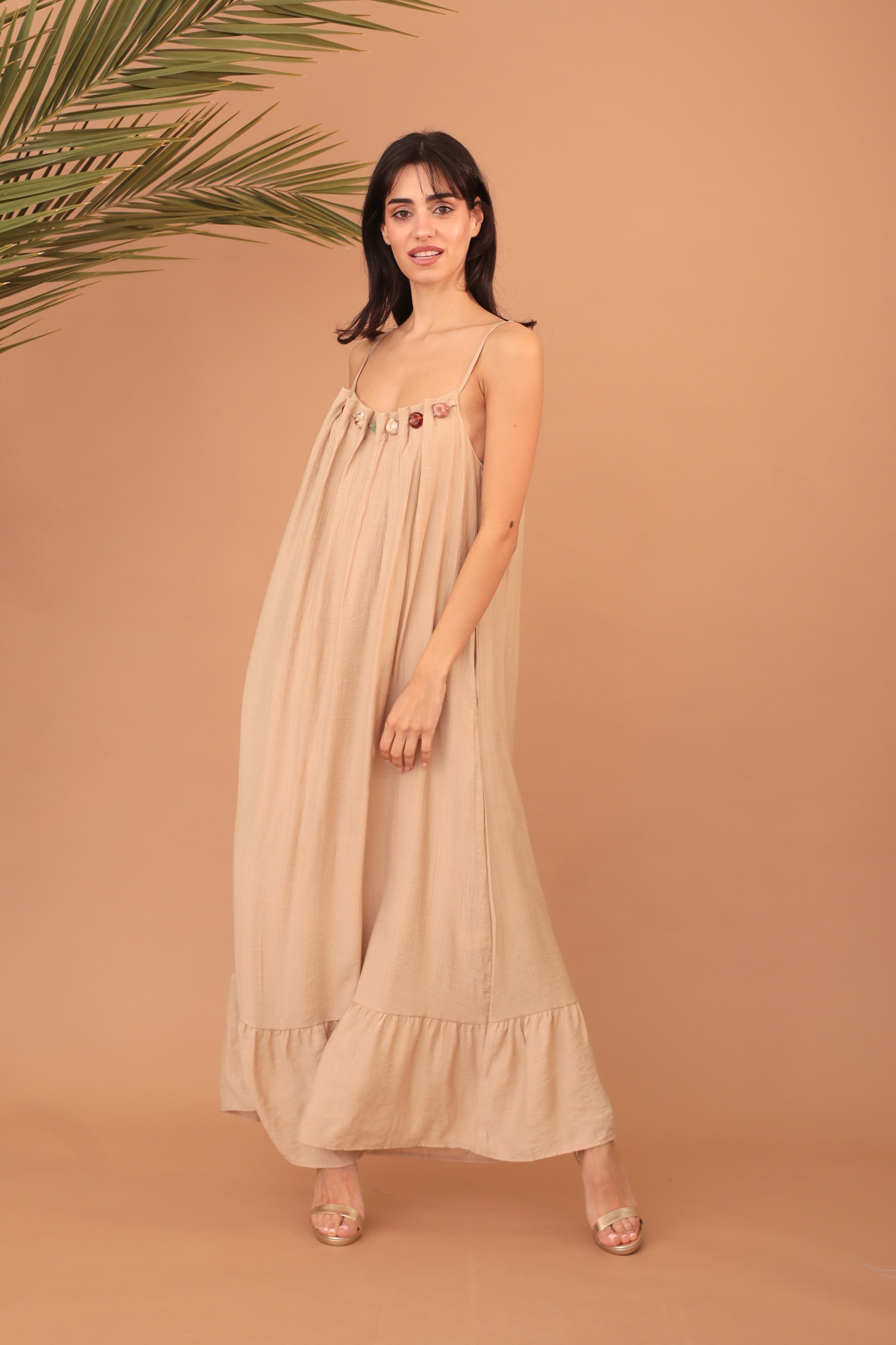 XANTHE DRESS - BEIGE - Image 3