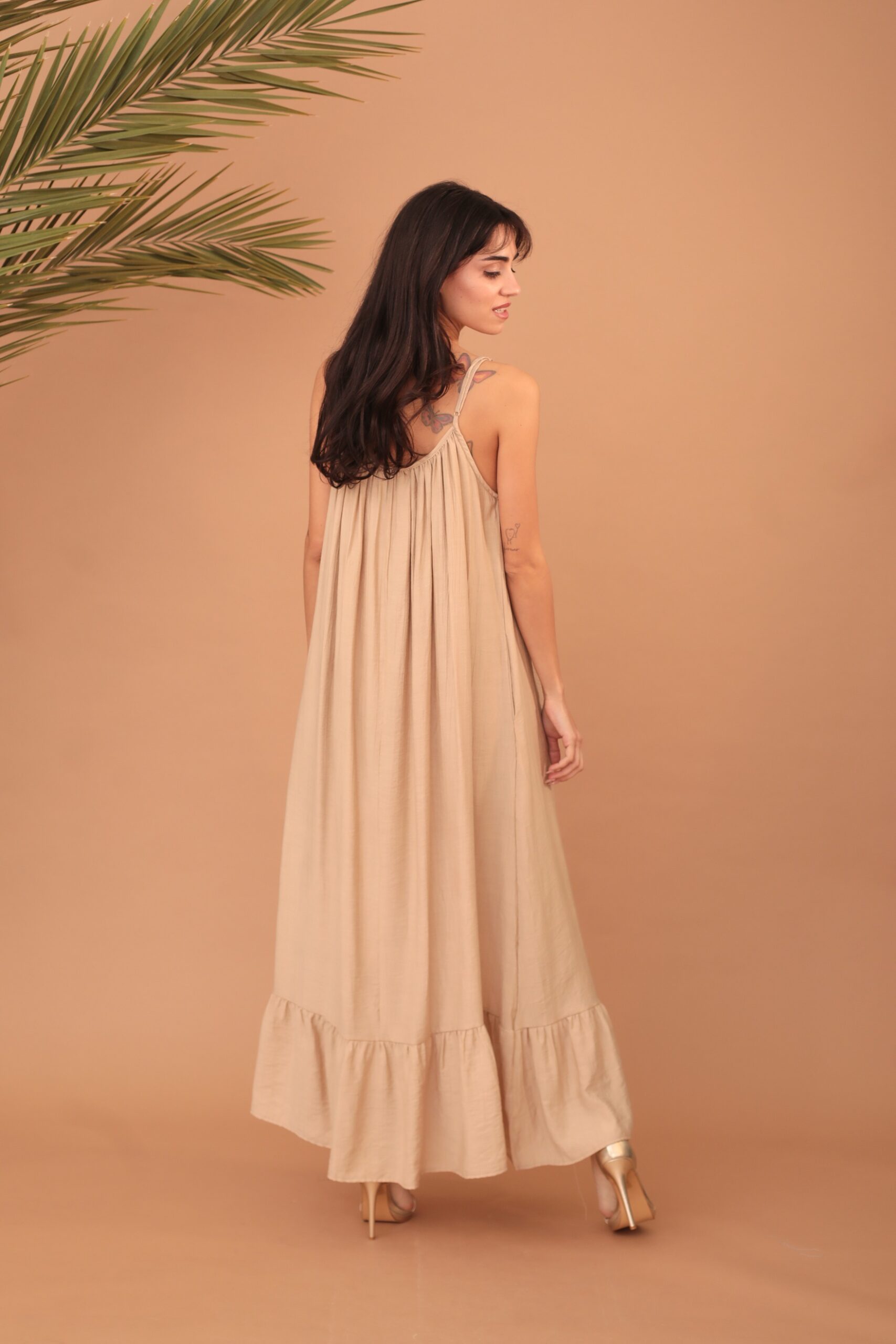 XANTHE DRESS - BEIGE - Image 2