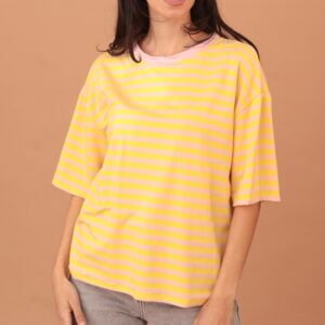VINTAGE STRIPED SHIRT - PINK/YELLOW