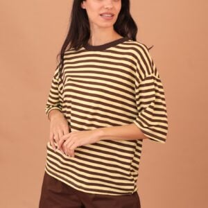 VINTAGE STRIPED SHIRT - YELLOW/BROWN