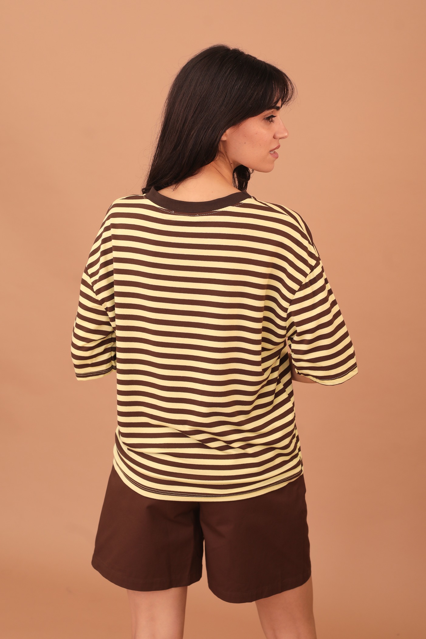 VINTAGE STRIPED SHIRT - YELLOW/BROWN - Image 2