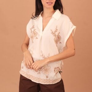 CORA GOLD PAISLEY BLOUSE