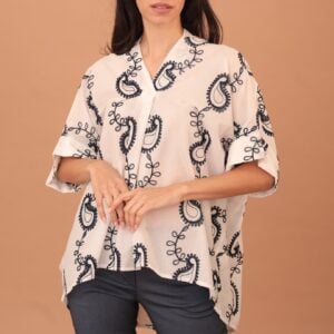 ANNAKA BLUE PAISLEY SHIRT