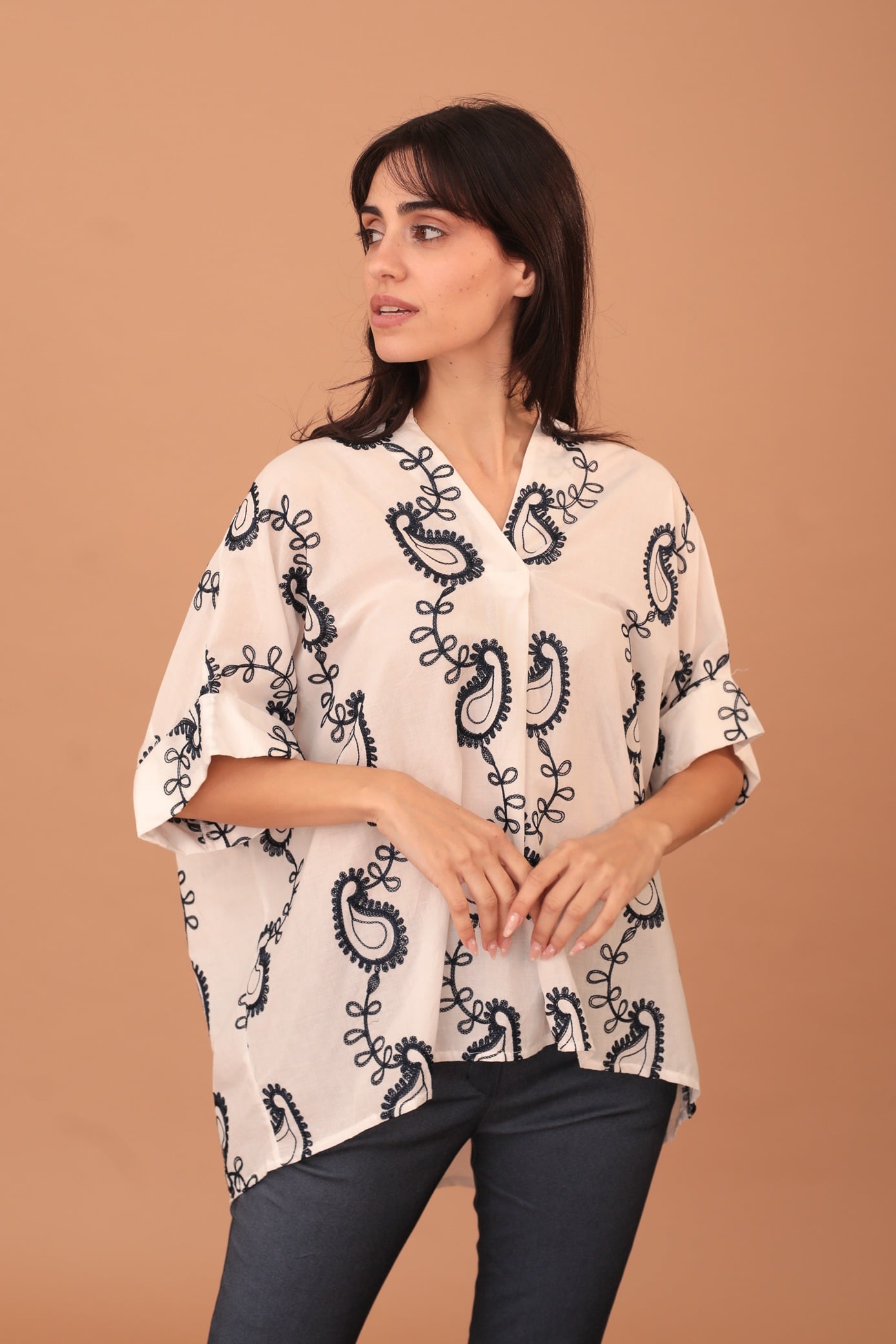 ANNAKA BLUE PAISLEY SHIRT - Image 6
