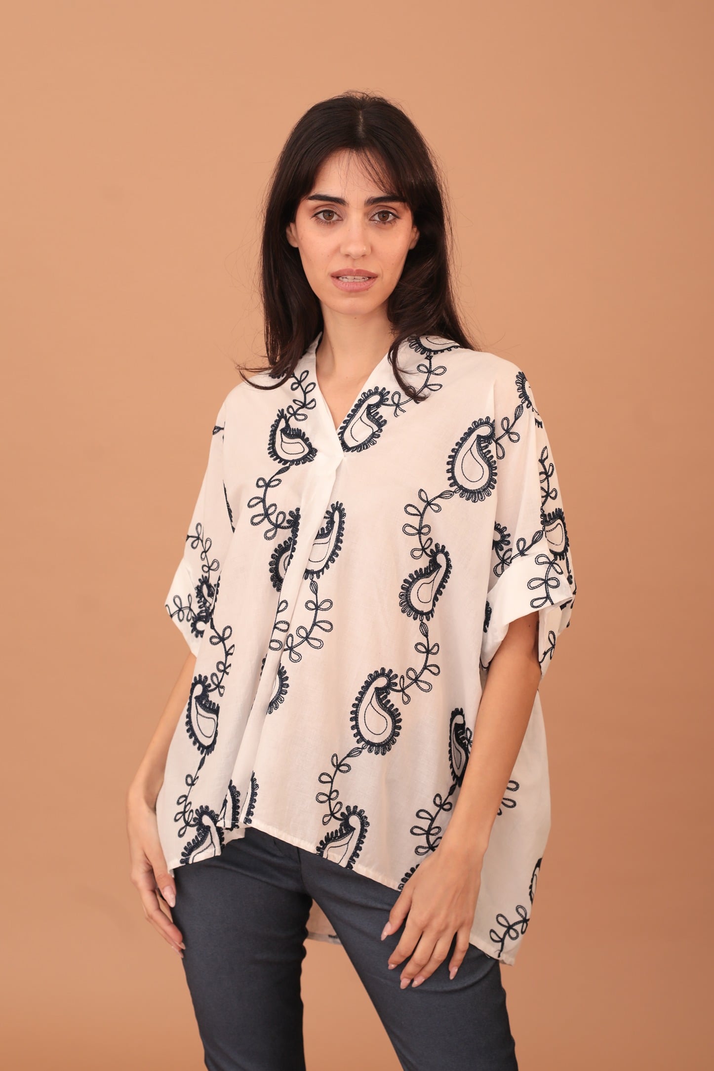 ANNAKA BLUE PAISLEY SHIRT - Image 4