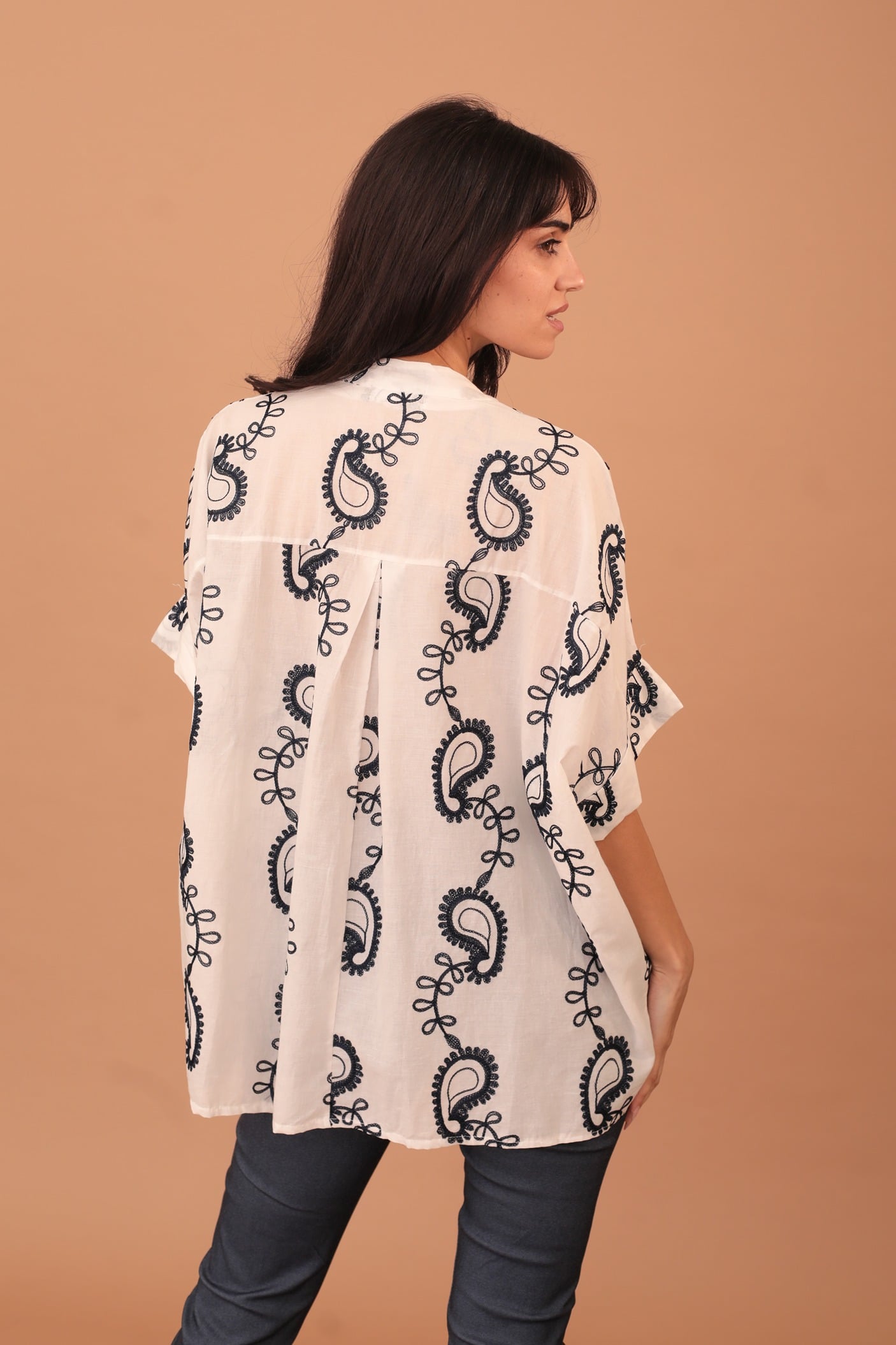 ANNAKA BLUE PAISLEY SHIRT - Image 2