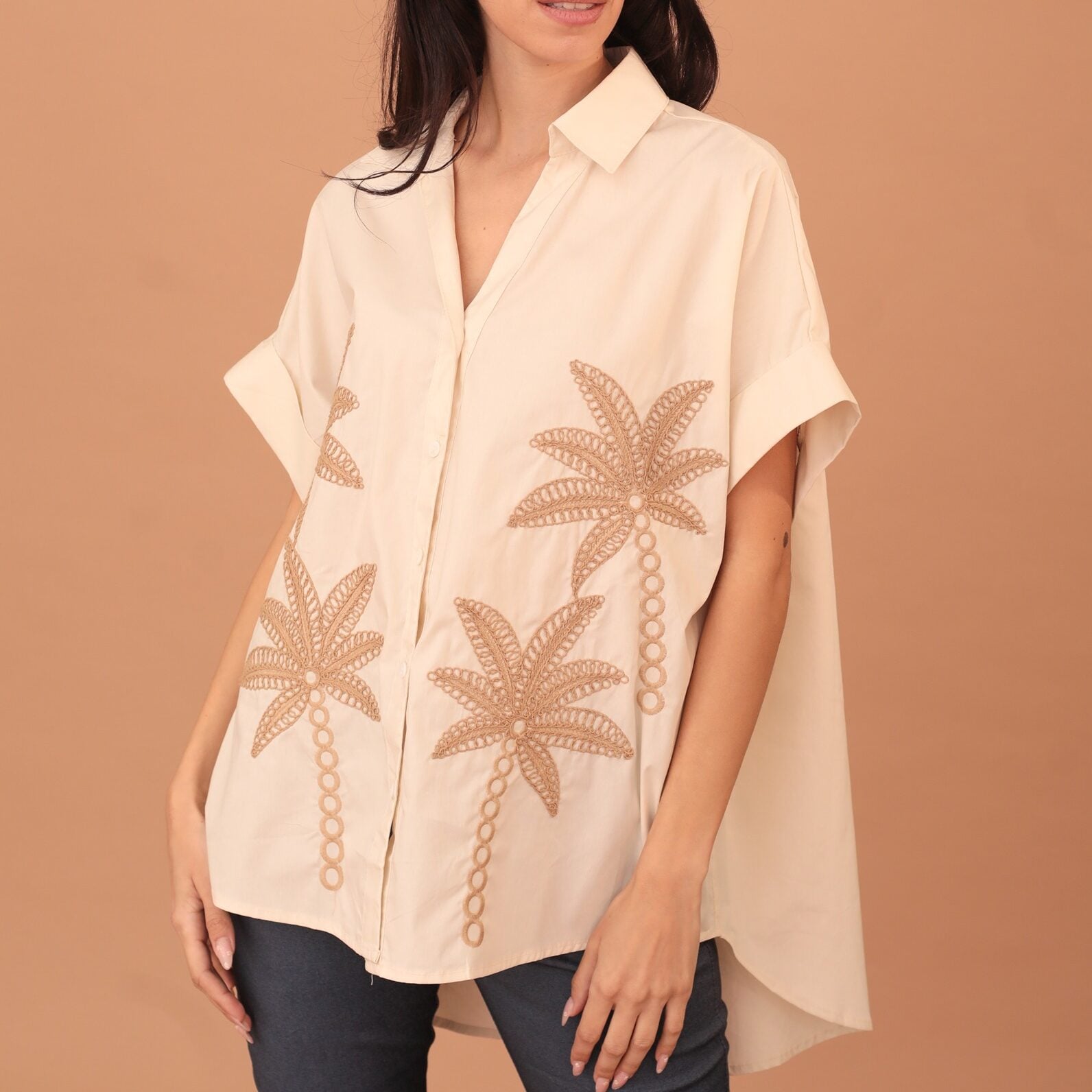 AVERIE PALM CONTRAST SHIRT