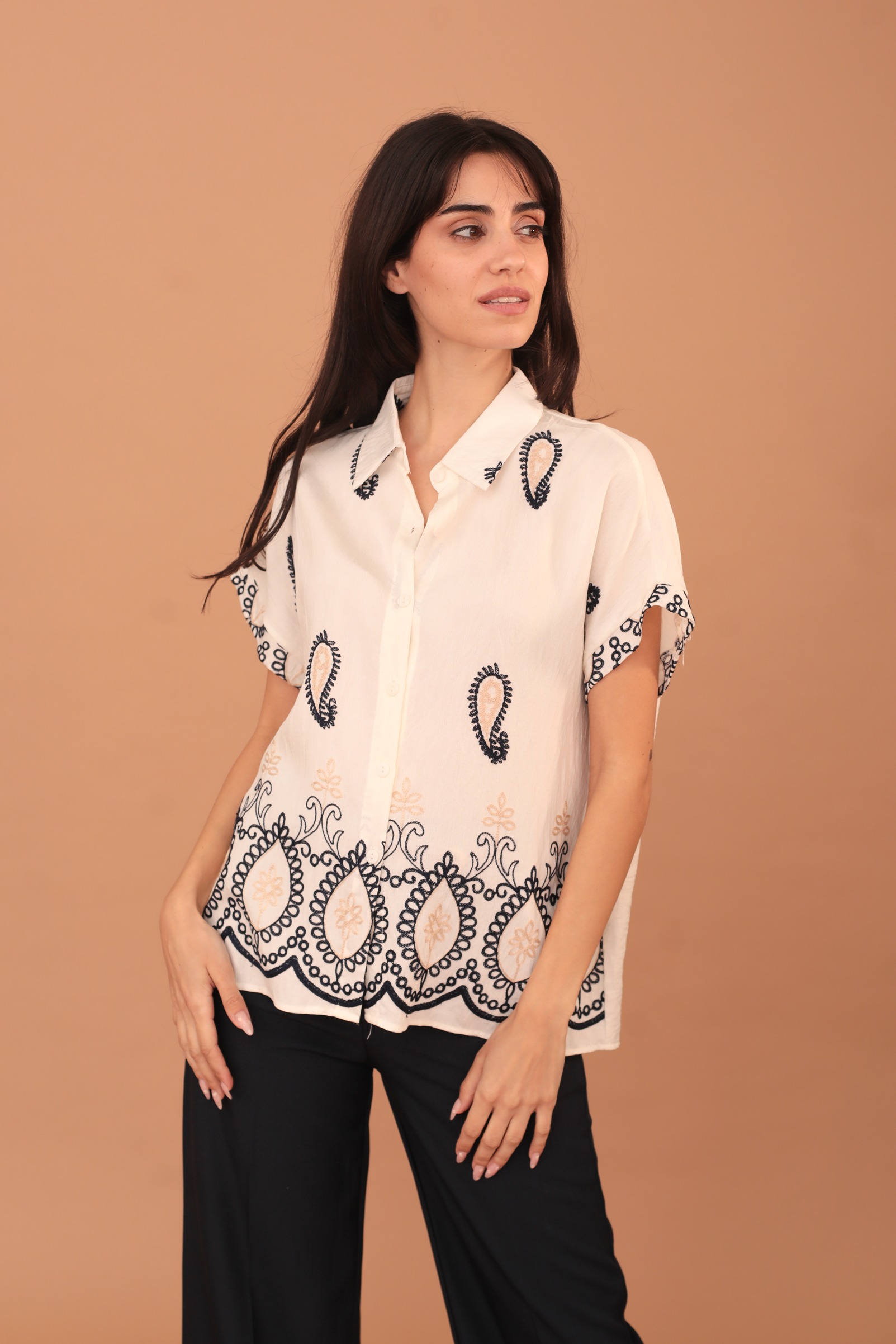 DONELLA PAISLEY EMBROIDERED BLOUSE - Image 4