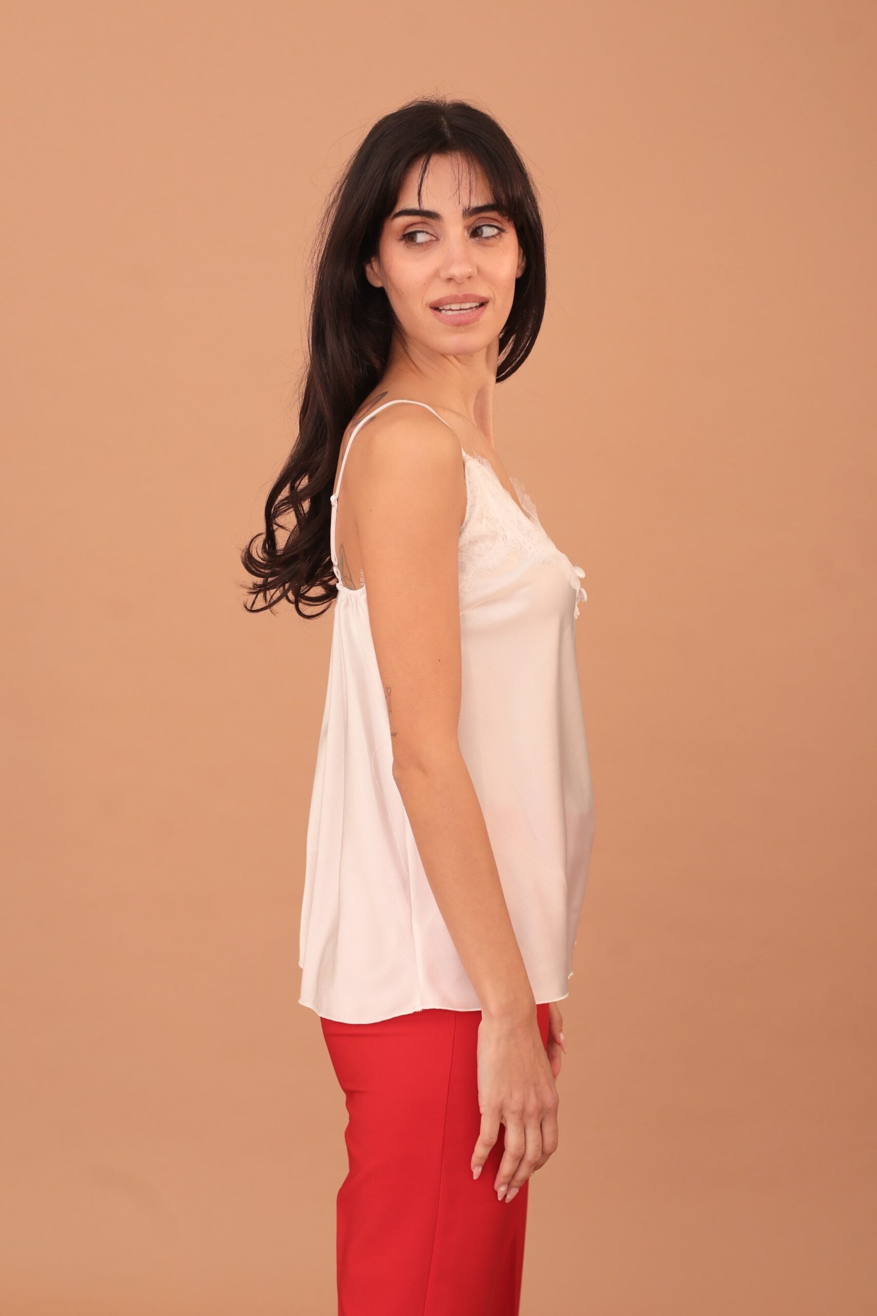 TIERA LACED TOP - WHITE - Image 3