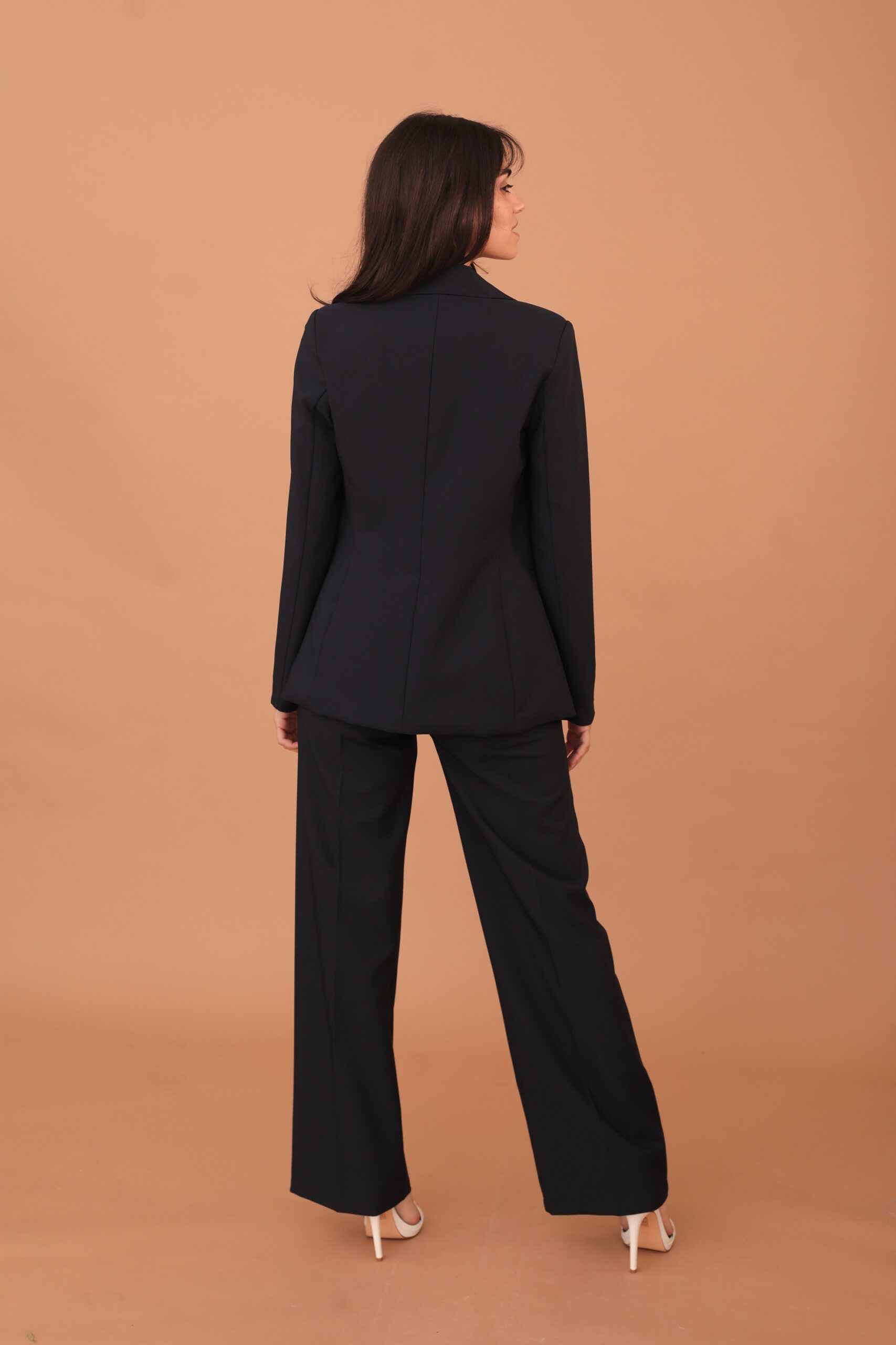 EMELDA GOLD BUTTON BLAZER - NAVY - Image 2