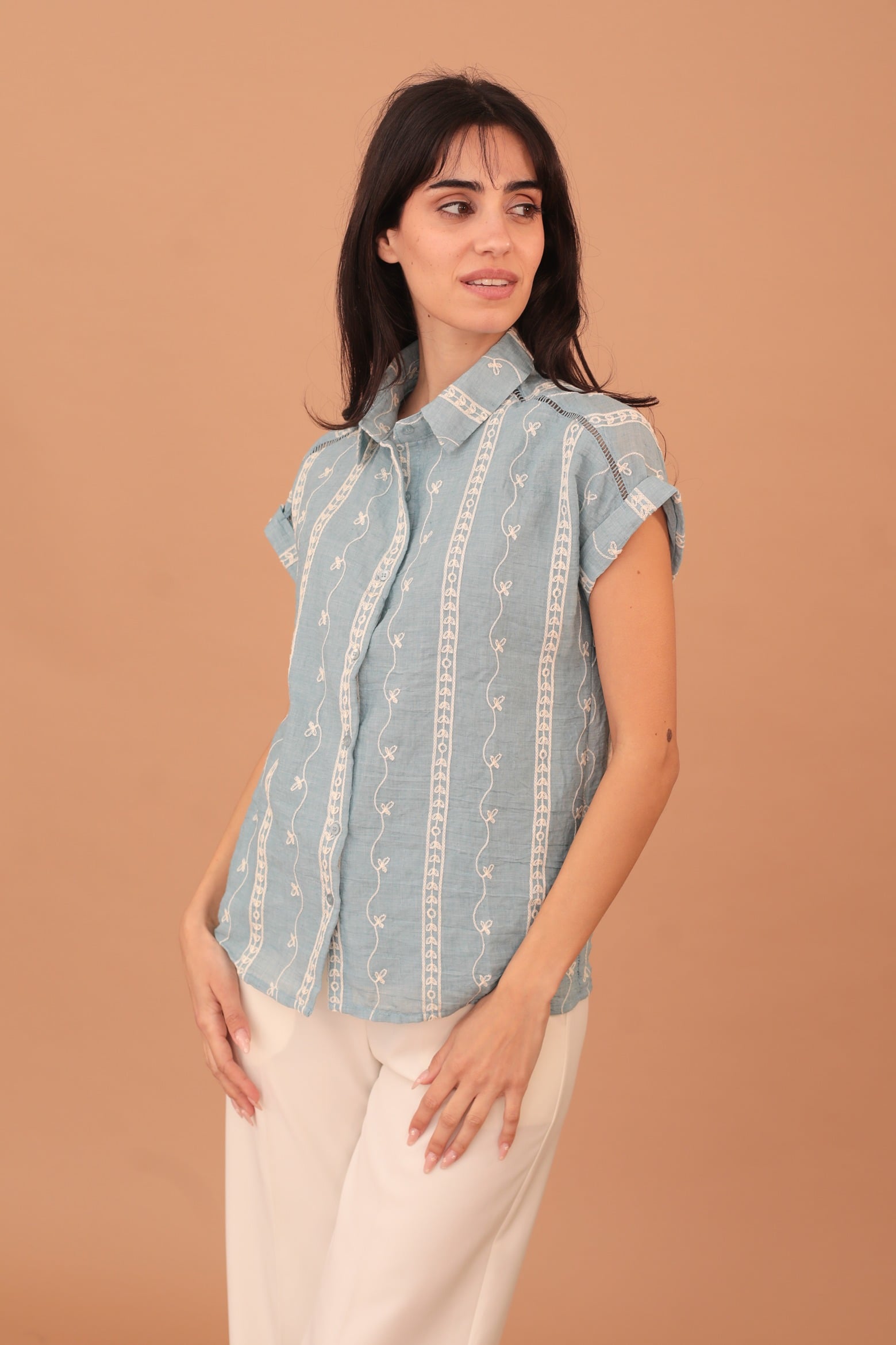LUCILLE KNIT SLEEVELESS SHIRT - Image 4