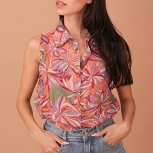 SIENNA SLEEVELESS TOP - RED