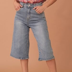INDIGO DENIM SHORT TROUSERS