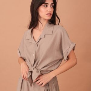 ADELE VISCOSE TOP - TAUPE