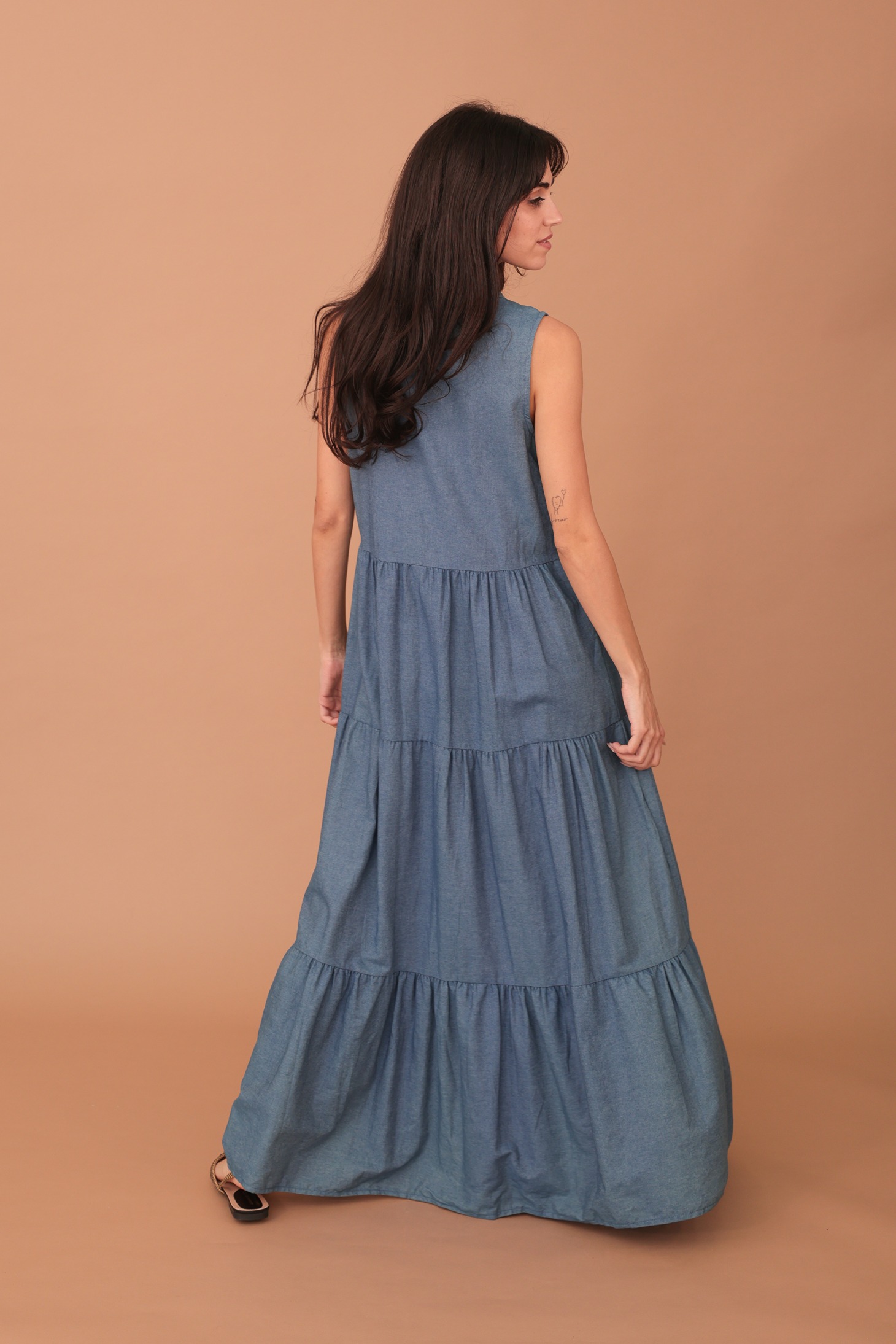 SAFIRA DENIM LOOK DRESS - Image 2