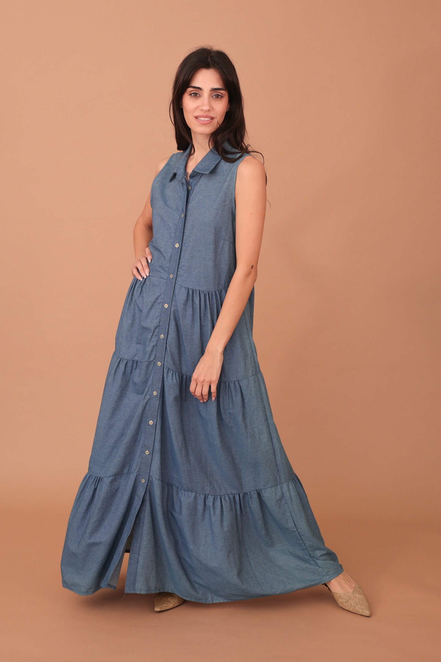 SAFIRA DENIM LOOK DRESS - Image 3