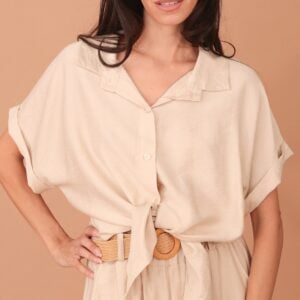 ADELE VISCOSE TOP - BEIGE