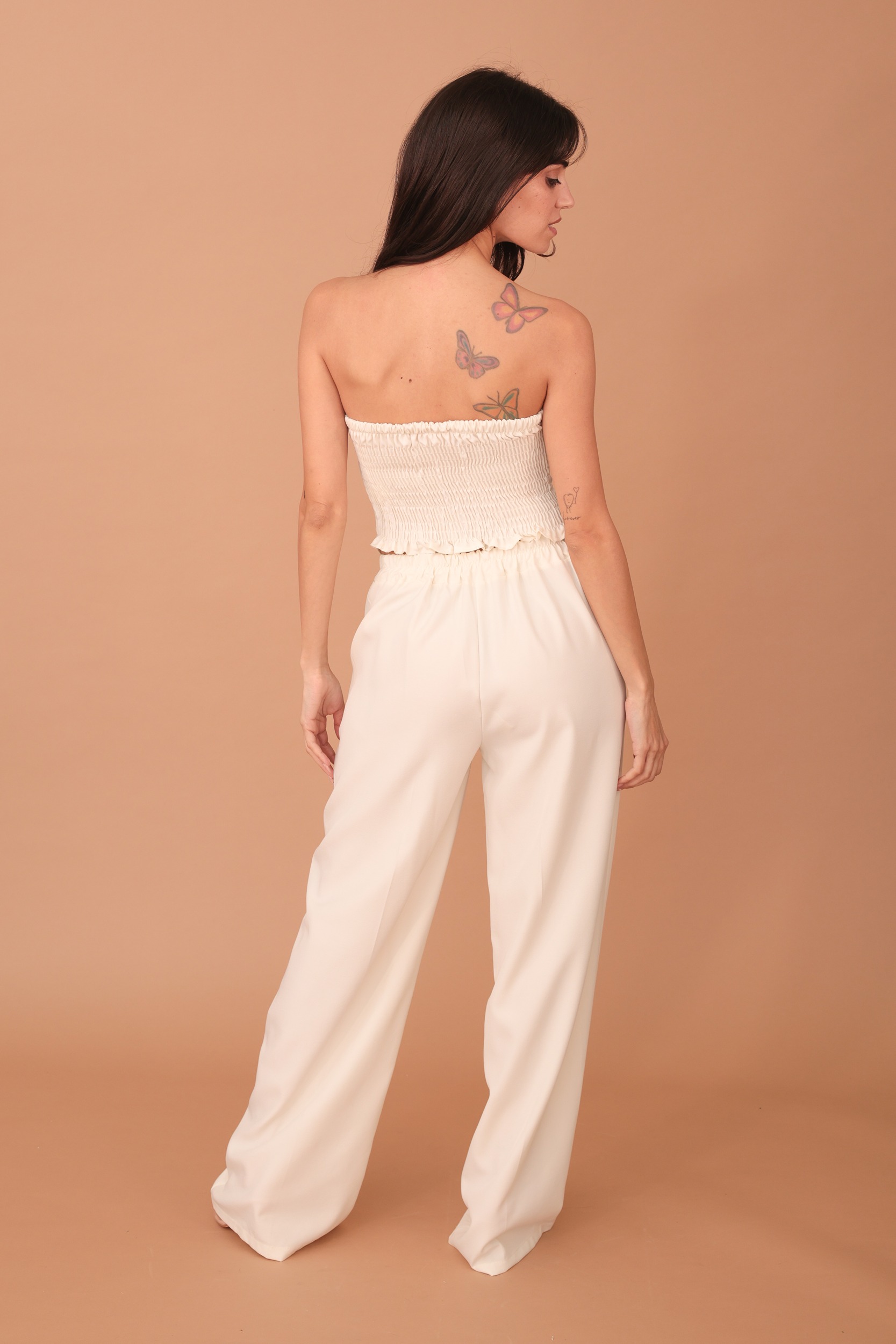 ECHO VEST AND TROUSER SET - CREAM - Image 2
