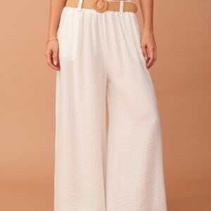 ADELE VISCOSE TROUSERS - WHITE