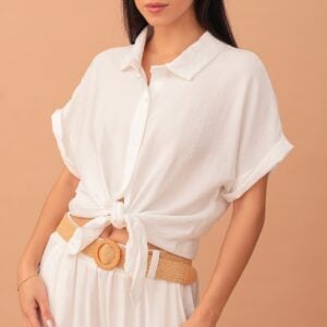 ADELE VISCOSE TOP - WHITE
