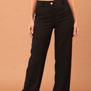 EMELDA PLEATED PANTS - BLACK