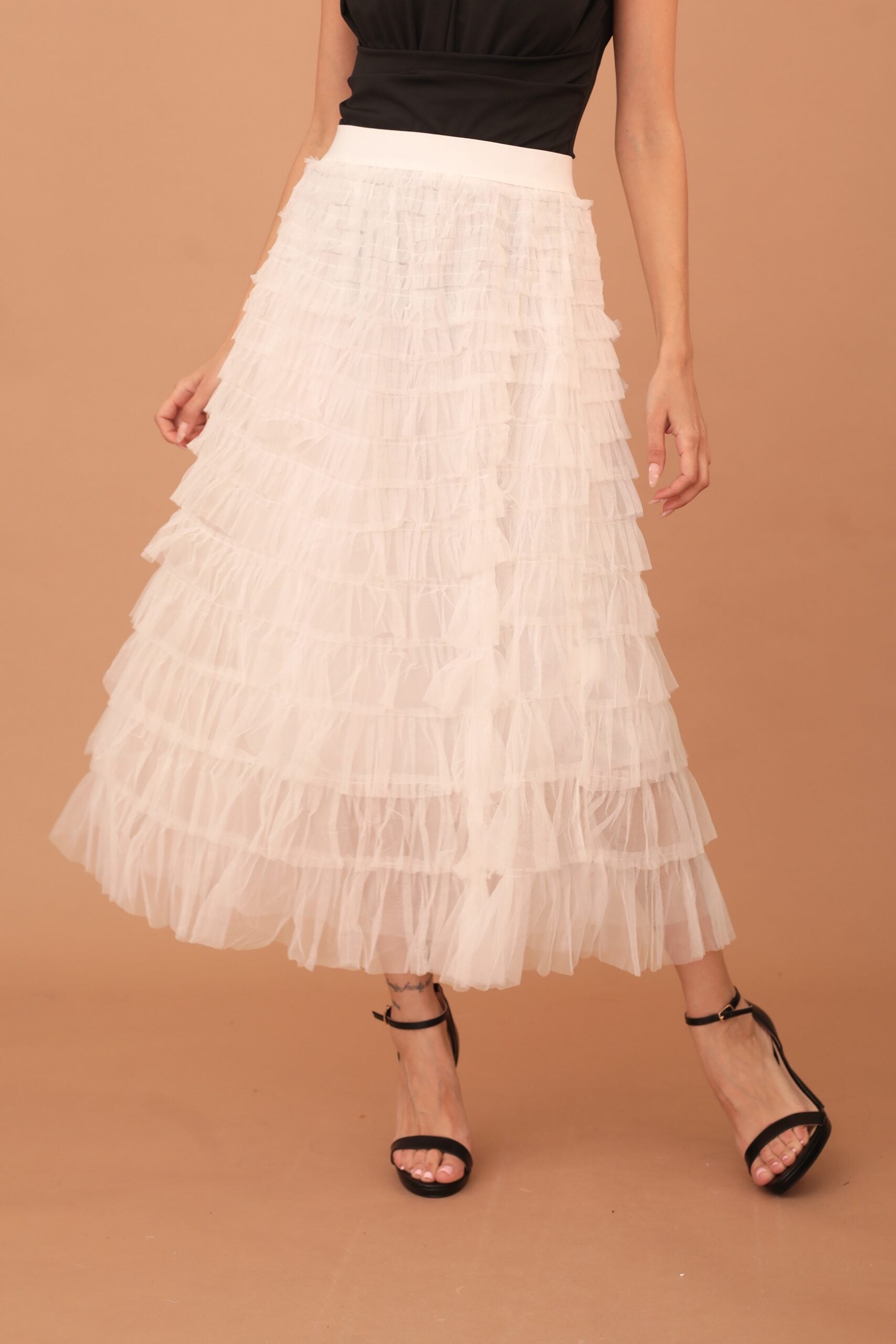 ELAIN TUTU SKIRT - WHITE - Image 3