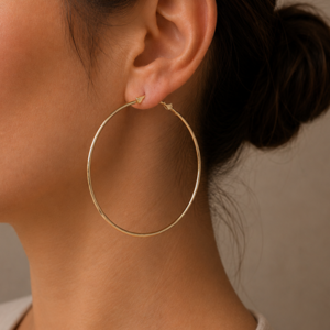 LARGE HOOP EARRINGS - GOLD COLOR