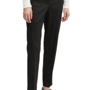 CALVIN KLEIN PLEATED STRAIGHT PANTS - BLACK
