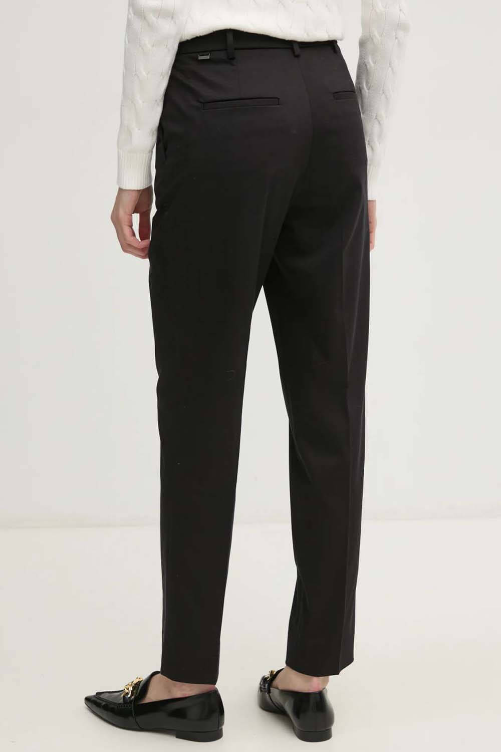 CALVIN KLEIN PLEATED STRAIGHT PANTS - BLACK - Image 2