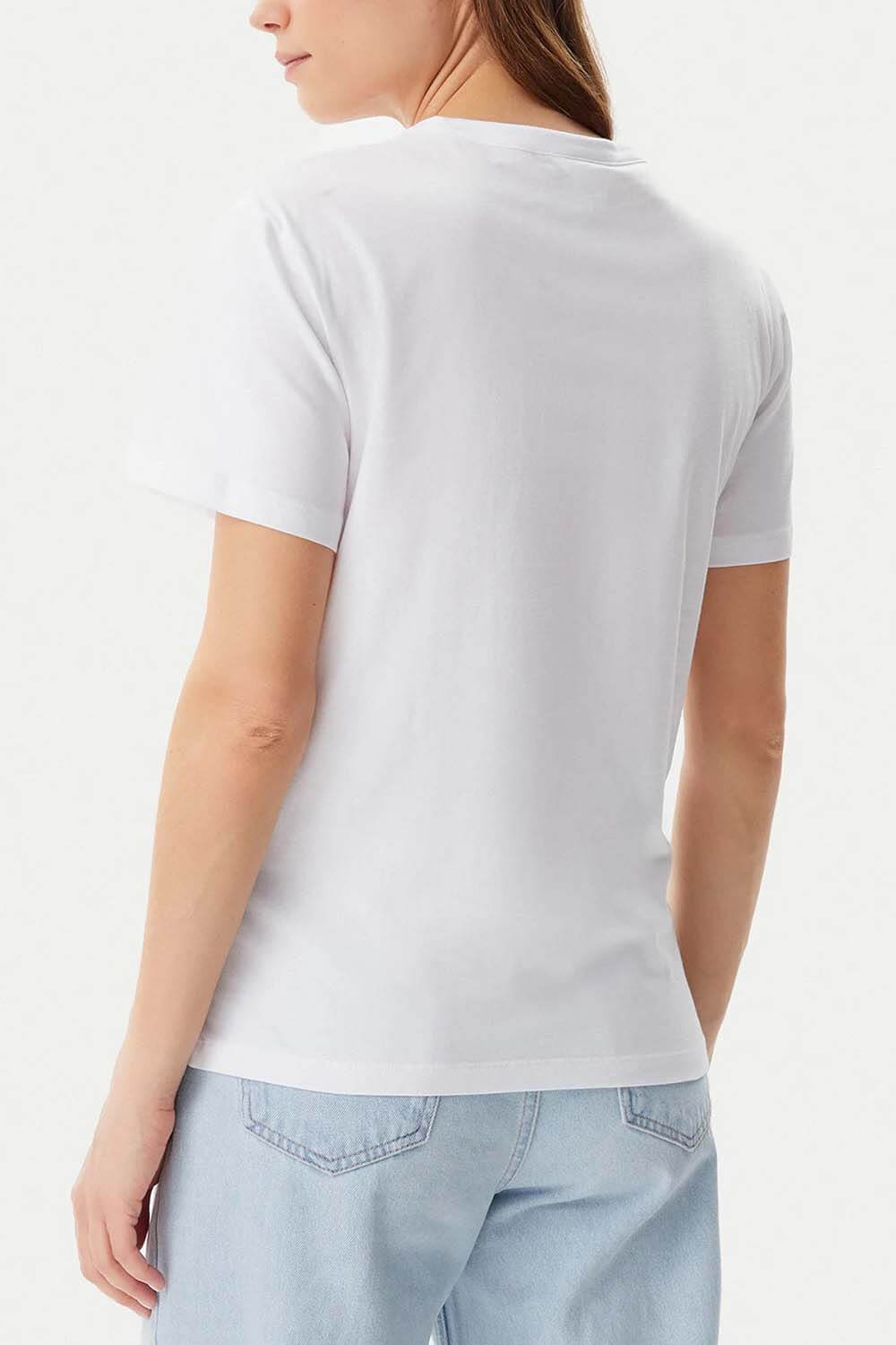 CALVIN KLEIN STRAIGHT FIT BLOUSE - WHITE - Image 2