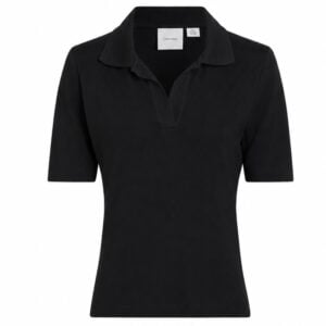 CALVIN KLEIN COLLAR BLOUSE - BLACK