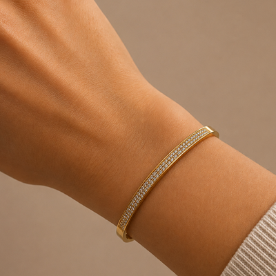 MICRO CRYSTAL LINED BRACELET