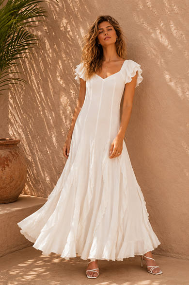 JASPER WHITE FLOW DRESS
