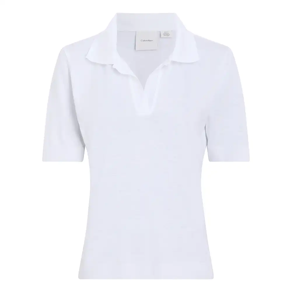CALVIN KLEIN COLLAR BLOUSE - WHITE