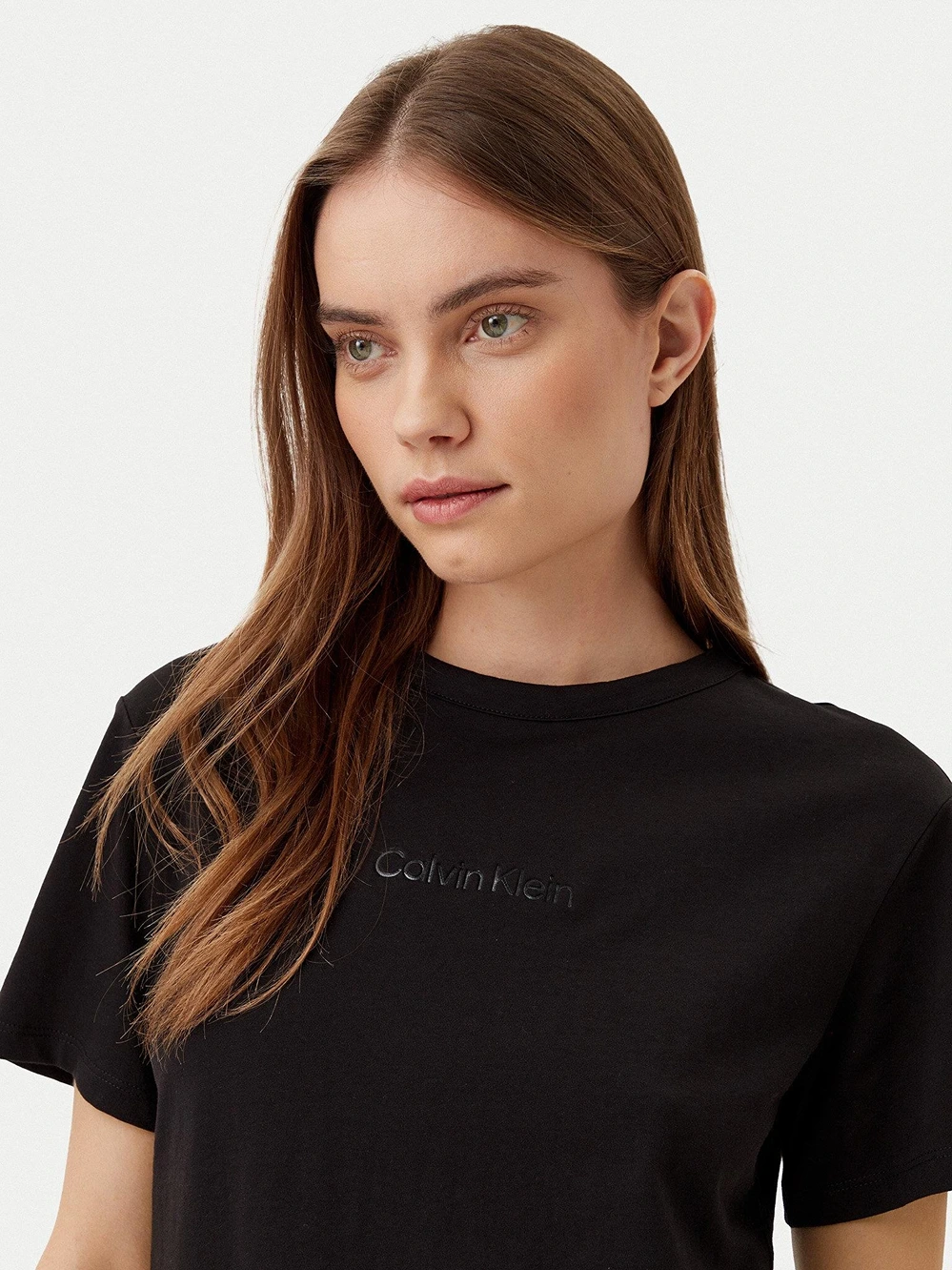 CALVIN KLEIN STRAIGHT FIT BLOUSE - BLACK - Image 3